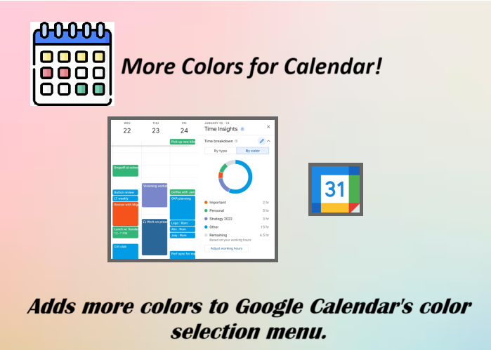 More colors for calendar